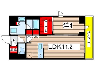 プラウドフラット菊川の物件間取画像